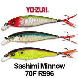 Воблер YO-ZURI Sashimi Minnow FW 70F плавающий R996