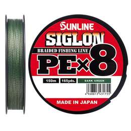 Шнур плетеный SUNLINE Siglon PEx8 150м dark green