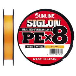 Шнур плетеный SUNLINE Siglon PEx8 150м orange